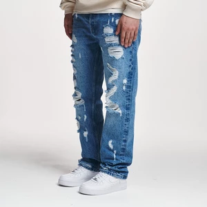 Firio Destroyed Straight Jeans, marki 2Y StudiosApparel, w kolorze Niebieski, rozmiar