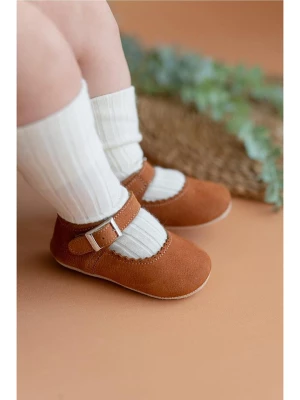 First Step Skórzane buty w kolorze brązowym do raczkowania rozmiar: 19