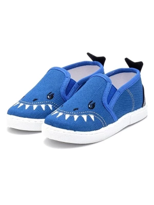 First Step Slippersy "Shark" w kolorze niebieskim rozmiar: 23