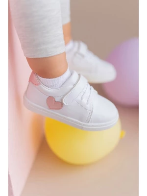 First Step Sneakersy "Heart" w kolorze białym rozmiar: 25