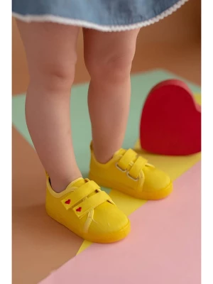 First Step Sneakersy "Heart" w kolorze żółtym rozmiar: 23