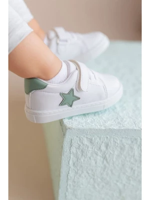 First Step Sneakersy "Star" w kolorze biało-zielonym rozmiar: 24