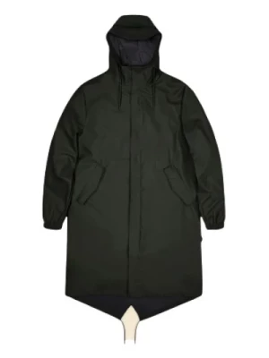 Fishtail Parka - Unisex, Asymetryczny Design Rains