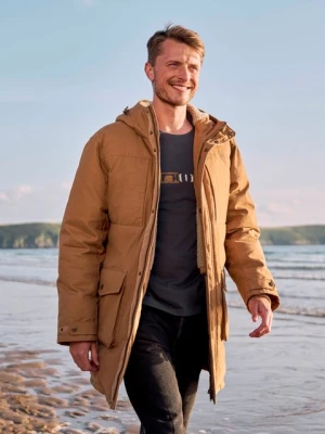 Fistral — męska parka z podszewką typu Borg - Light Brown Animal