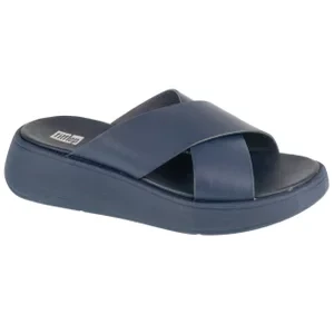 FitFlop F-Mode Flatform FW5-399, Damskie, Granatowe, klapki, skóra licowa, rozmiar: 36