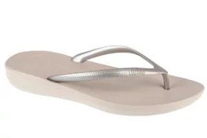 FitFlop Iqushion Ergonomic E54-011, Damskie, Srebrne, japonki, syntetyk, rozmiar: 37