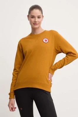 Fjallraven bluza bawełniana 1960 Logo damska kolor żółty z aplikacją