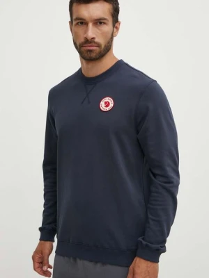 Fjallraven bluza bawełniana 1960 Logo męska kolor granatowy gładka