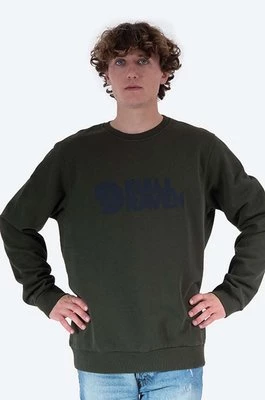 Fjallraven bluza bawełniana Fjällräven Logo Sweater męska kolor zielony z kapturem z nadrukiem F84144
