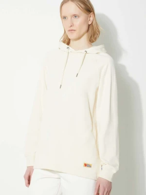 Fjallraven bluza bawełniana Vardag Hoodie W Fjällräven beżowy