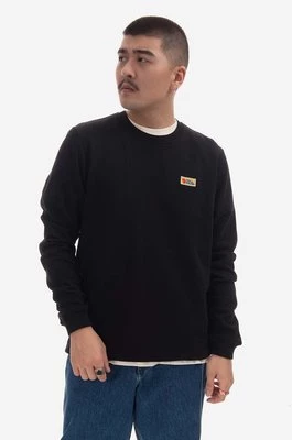 Fjallraven bluza bawełniana Vardag Sweater męska kolor czarny z aplikacją F87070.550-550