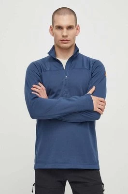 Fjallraven bluza sportowa Abisko Lite kolor niebieski gładka F87113