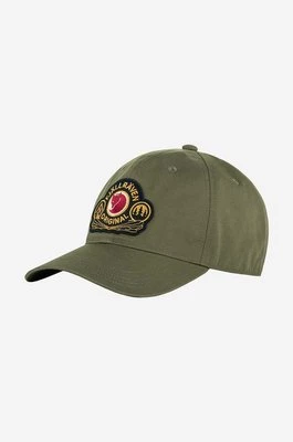 Fjallraven czapka z daszkiem Classic Badge Cap kolor zielony z aplikacją F86979.625-625