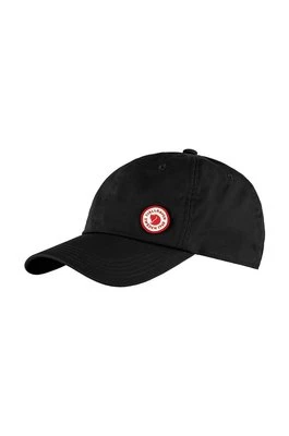 Fjallraven czapka z daszkiem Fjällräven Logo Cap kolor czarny z aplikacją F13100181.550