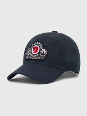 Fjallraven czapka z daszkiem Fjallraven Classic Badge Cap F86979 555 kolor granatowy z aplikacją F86979.555-555