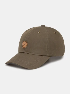Fjallraven czapka z daszkiem Vidda kolor zielony z aplikacją F77357