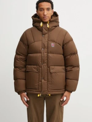 Fjallraven kurtka puchowa Expedition kolor brązowy zimowa F84605