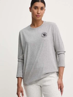 Fjallraven longsleeve bawełniany 1960 Logo kolor szary