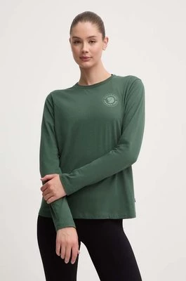 Fjallraven longsleeve bawełniany 1960 Logo kolor zielony