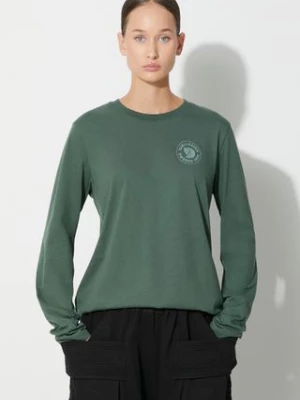 Fjallraven longsleeve bawełniany 1960 Logo kolor zielony