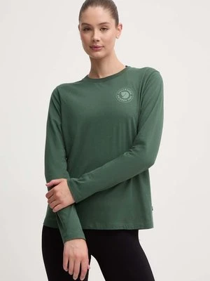 Fjallraven longsleeve bawełniany 1960 Logo kolor zielony