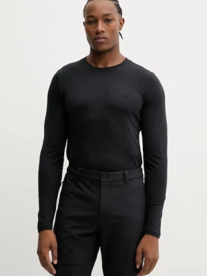 Fjallraven longsleeve sportowy Abisko kolor czarny gładki F87194-550