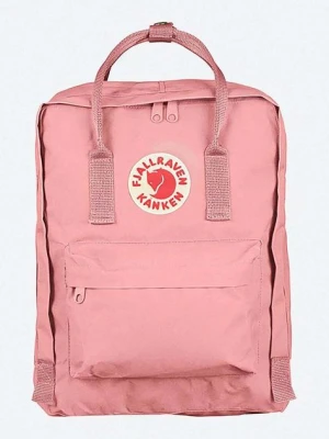 Fjallraven plecak Kanken kolor różowy duży z aplikacją F23510.312-312