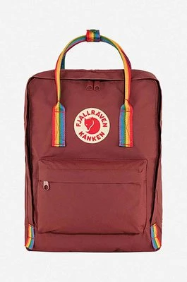 Fjallraven plecak Kanken Rainbow kolor czerwony duży z aplikacją F23620.326.907-326