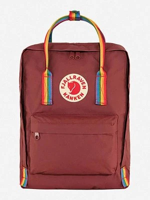 Fjallraven plecak Kanken Rainbow kolor czerwony duży z aplikacją F23620.326.907-326