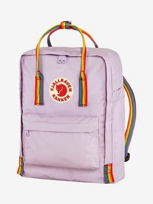 Fjallraven plecak Kanken Rainbow kolor fioletowy mały z aplikacją F23620.457.907-907