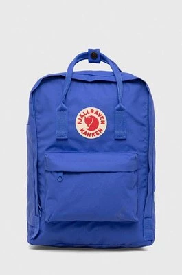 Fjallraven plecak kolor niebieski duży z aplikacją