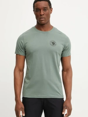 Fjallraven t-shirt 1960 Logo kolor zielony z nadrukiem F87313.614-614