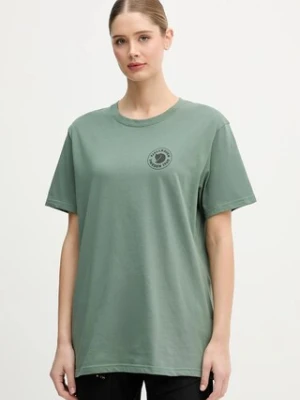 Fjallraven t-shirt 1960 Logo kolor zielony z nadrukiem F87313.614-614
