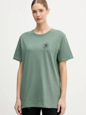 Fjallraven t-shirt 1960 Logo kolor zielony z nadrukiem F87313.614-614