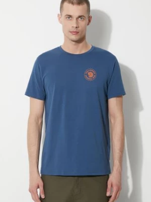 Fjallraven t-shirt 1960 Logo T-shirt męski kolor niebieski z nadrukiem F87313