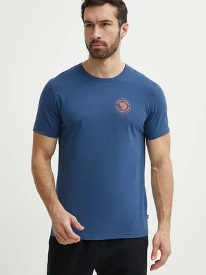 Fjallraven t-shirt 1960 Logo T-shirt męski kolor niebieski z nadrukiem F87313