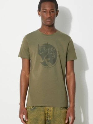 Fjallraven t-shirt bawełniany Arctic Fox T-shirt M męski kolor zielony z nadrukiem F87220.625