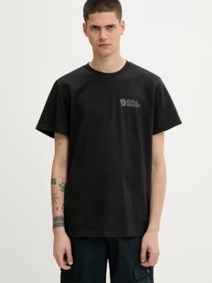 Fjallraven t-shirt bawełniany Fjällräven Heavy Classic T-shirt męski kolor czarny z nadrukiem F12600232