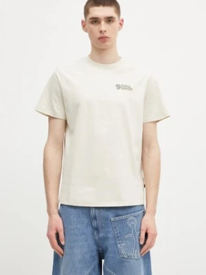 Fjallraven t-shirt bawełniany Heavy Classic T-shirt kolor beżowy gładki F87105