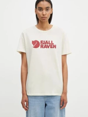 Fjallraven t-shirt Fjällräven Logo kolor beżowy z nadrukiem F87310.113-113