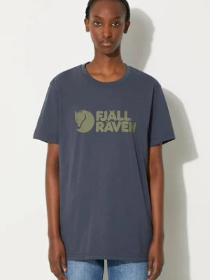 Fjallraven t-shirt Fjällräven Logo kolor granatowy z nadrukiem F87310.560-560