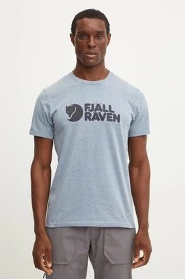 Fjallraven t-shirt Fjällräven Logo T-shirt M męski kolor niebieski z nadrukiem F87310.520.999