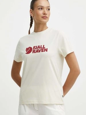 Fjallraven t-shirt Fjällräven Logo Tee damski kolor beżowy F87146