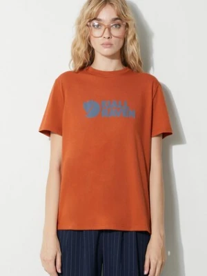 Fjallraven t-shirt Fjällräven Logo Tee kolor pomarańczowy z nadrukiem F87146.243-243