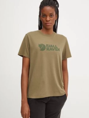 Fjallraven t-shirt Fjällräven Logo Tee W damski kolor zielony F87146.620