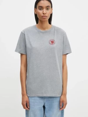 Fjallraven t-shirt Fox Boxy Logo Tee kolor szary z nadrukiem F87313.051-51