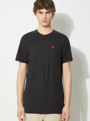 Fjallraven t-shirt Hemp Blend T-shirt męski kolor czarny z aplikacją F12600215.550