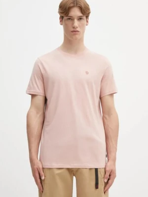 Fjallraven t-shirt Hemp Blend T-shirt męski kolor różowy gładki F12600215.302