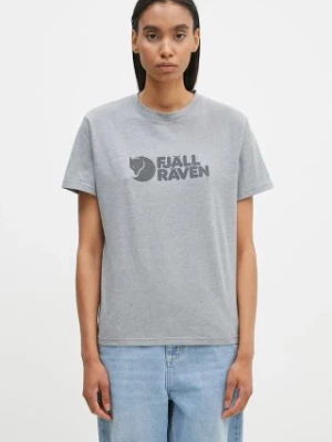 Fjallraven t-shirt kolor szary z nadrukiem F87146.020.999-999