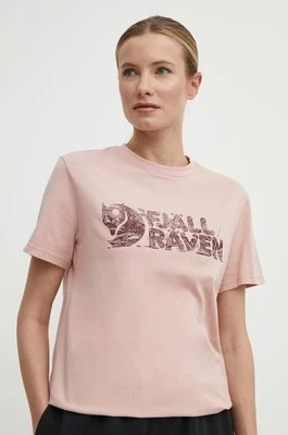 Fjallraven t-shirt Lush Logo T-shirt damski kolor różowy F14600165
